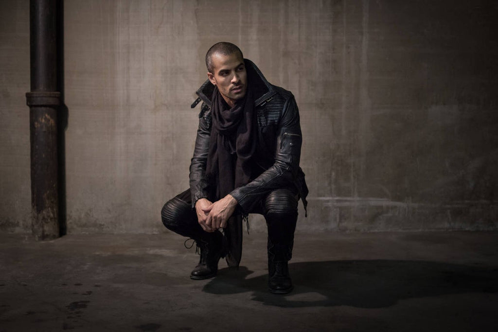 ROOK - Men's Bomber Jacket - Sheep Leather - Shearling Collar - Handcast Buckles - Designer Jan Hilmer