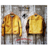 Motorcycle style men's leather jacket.