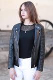 Amazing Women Leather Jacket R/511