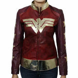 Noora Wonder Woman New Stylish Ladies Halloween Costume Party Leather Jacket Avengers Movie Jacket SJ11