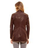 Women's & Girls 100% Genuine Soft Lambskin Leather New Design Motor Biker Cross Zip Jacket Slim Fit,Long Sleeves Beautiful Look