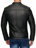 Men's & Boys 100% Genuine Soft Lambskin Leather Motorcycle Bike Jacket Slim-fit, Long Sleeves