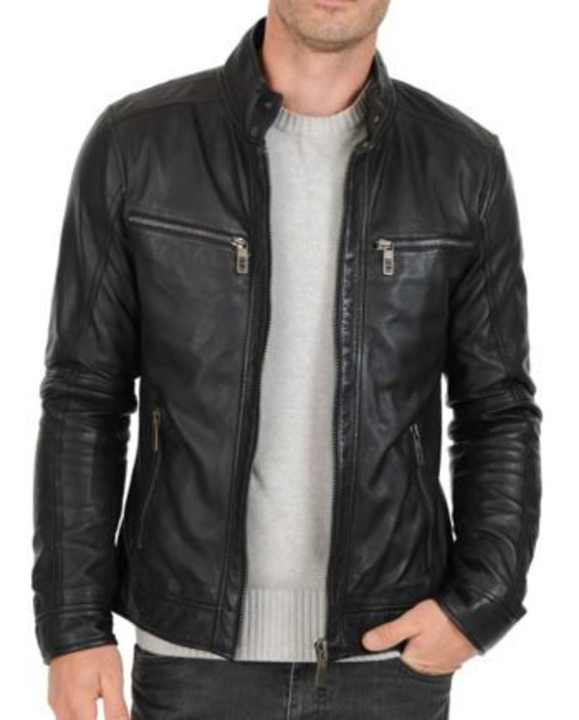 Man's & Boy 100% Genuine Soft Lambskin Leather New Designer Motorcycle Biker Slim fit Leather Jacket