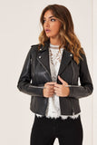 Women's & Girls 100% Genuine Soft Lambskin Leather New Design Cropped Motor Biker Jacket Slim Fit, Beautiful Look