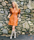 Handmade Women's lamb Skin Leather Dress , Leather Outfit, Leather Jacket , Women's Full Leather Coat, Genuine Leather Jacket