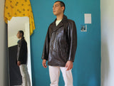 vintage leather jacket/leather jacket/vintage leather jacket/mens vintage jacket/vintage leather/peacoat/caban man/