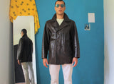 vintage leather jacket/leather jacket/vintage leather jacket/mens vintage jacket/vintage leather/peacoat/caban man/
