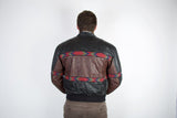 Mens Leather Jacket. Genuine Leather Jacket. Short Coat Hipster Style 90s Size Medium