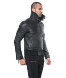 ROOK - Men's Bomber Jacket - Sheep Leather - Shearling Collar - Handcast Buckles - Designer Jan Hilmer