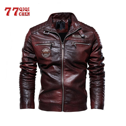 Tactical PU Leather Jacket Men Winter fleece Military Casual Leahter jacket Male Motorcycle Windbreaker chaqueta cuero hombre